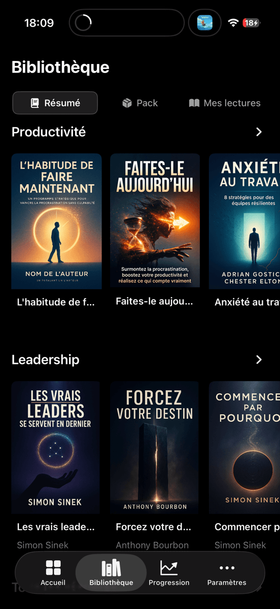 Capture de la bibliothèque Genius Memory